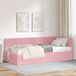 vidaXL Hoekbedframe met Matras Roze Fluweel 100 x 200 cm