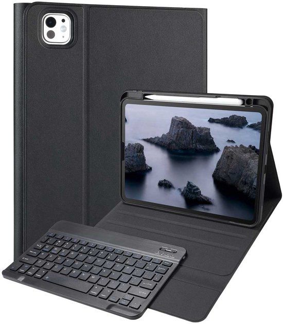 Accezz Tablet Toetsenbord Hoes - Geschikt voor Apple iPad Pro 11 (2025) M5 / Pro 11 (2024) M4 - QWERTY Bluetooth Keyboard Bookcase