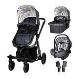 Cosatto Giggle Trail 3-in-1 reissysteem - geboorte tot 20 kg - Mutli terreinbanden - inclusief iSize autostoeltje & adapters en bijpassende regenhoes (Fika Forest)