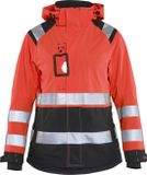 Blaklader Dames Shell jack High Vis 4904-1987 - High Vis Rood/Zwart - XS