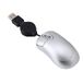 Fiauli Computer Muizen Universele Telescopische 3 Toetsen 1600DPI Computer Laptop USB Optische Mini Bedrade Muis, Gladde Plastic Optische Tracking Muis voor PC Laptop-Zilver