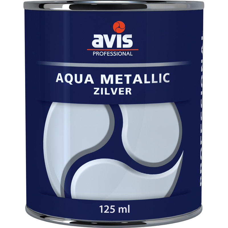Avis Aqua metallic lak 125ml zilver