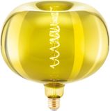 EGLO E27 LED globe gloeilamp dimbaar | vintage Edison spiraal filament lamp Big Size in goud gestoomd, lichtbron appel vorm extra-groot, 4 Watt, 40 Lumen, warm wit