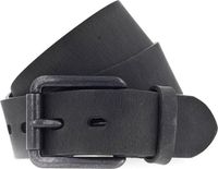 Vanzetti Leren Riem Denim Love 40mm Full Leather Belt W100 Black Zwart