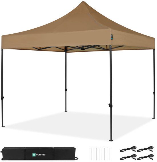 VONROC Partytent - 3x3 m - Beige