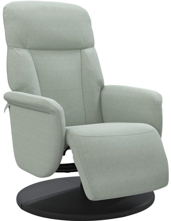 vidaXL Fauteuil met voetensteun verstelbaar fluweel lichtgrijs