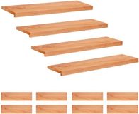 vidaXL Trapmatten 12 st Lak 90 x 25 x 2 cm Massief beukenhout