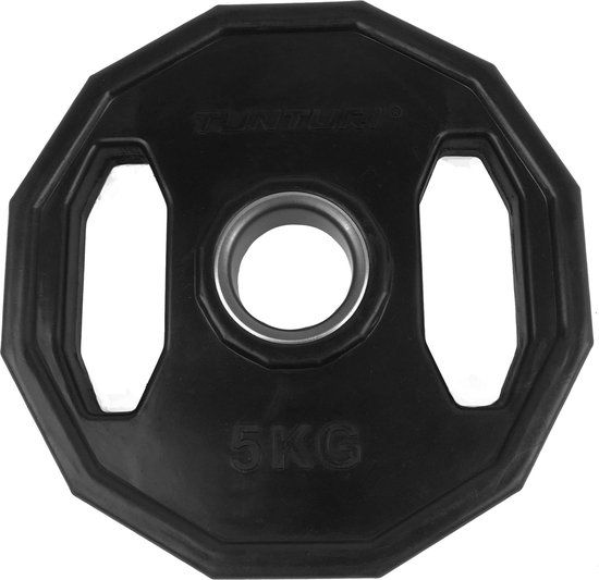 Tunturi Olympische Halterschijf - 5 kg - 50mm - Rubber - Zwart