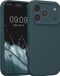 kwmobile telefoonhoesje geschikt voor Apple iPhone 17 Pro - TPU backcover met siliconen coating - Smartphone case in leisteen