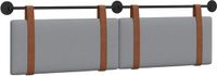 vidaXL Hangend hoofdbord Lichtgrijs Antiek PU