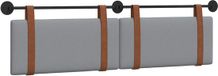 vidaXL Hangend hoofdbord Lichtgrijs Antiek PU