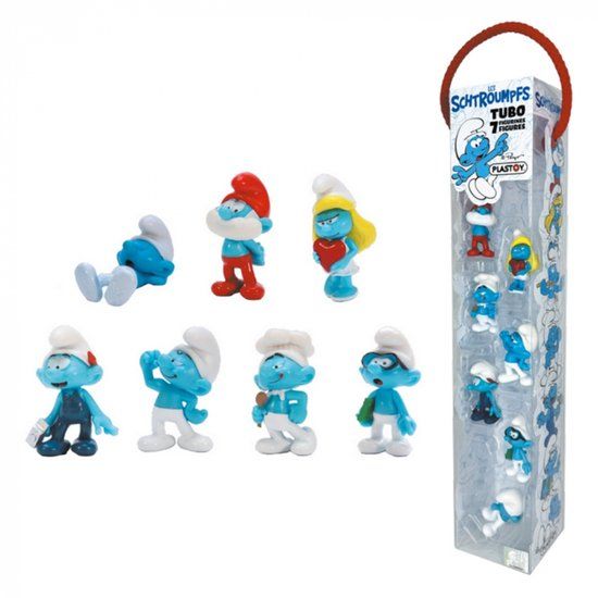 Plastoy De Smurfen Set van 7 Smurfen 4 cm