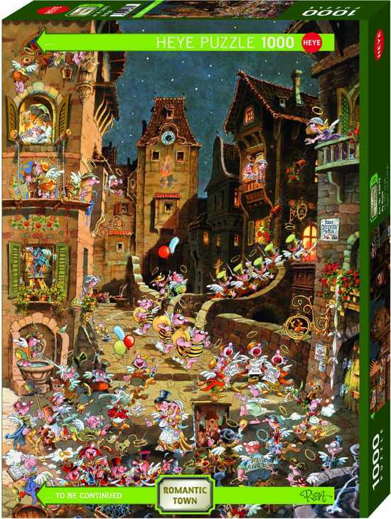 Heye legpuzzel Romantic Town By Night van Ryba 1000 stukjes 1000 Teile