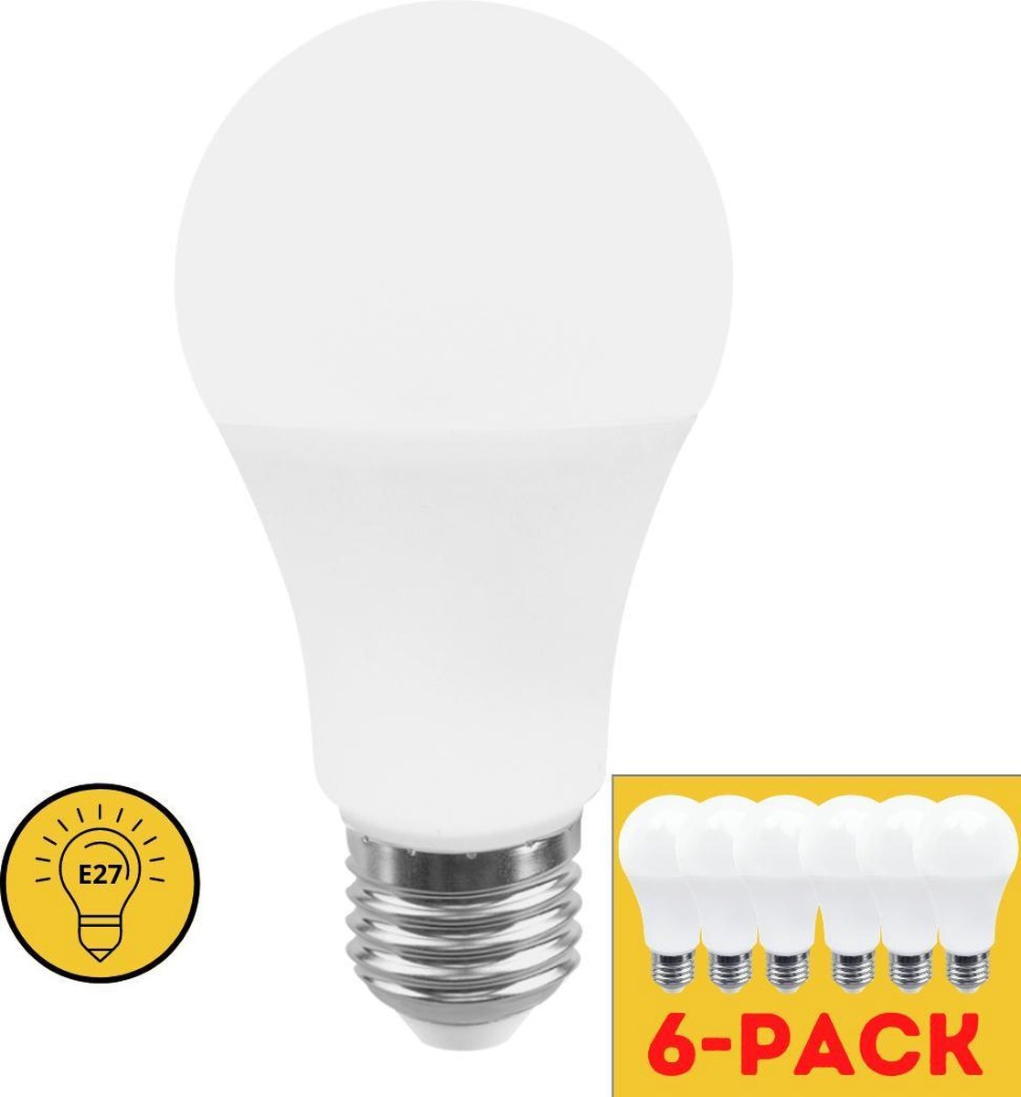 Proventa Longlife LED lampen met standaard E27 fitting - Model Peer ? 60 mm - 6 x LED A60 lamp