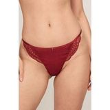 Hunkemöller Hoog Uitgesneden String Tosca Rood