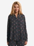 Etam Chemise de pyjama à motifs chiens - Roby - L - Encre - Femme