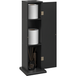 Porte-rouleau de papier toilette meuble de salle de bain 3 niveaux et sortie papier, pour petits espaces, noir