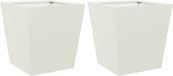 vidaXL Plantenbakken 2 st 40x40x40 cm staal wit