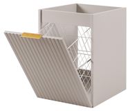 3E 3xE living.com 3xE living Badkamerkast met wasmand, kasjmier, 40 x 57 x 46 cm, gouden handgrepen