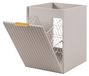 3E 3xE living.com 3xE living Badkamerkast met wasmand, kasjmier, 40 x 57 x 46 cm, gouden handgrepen