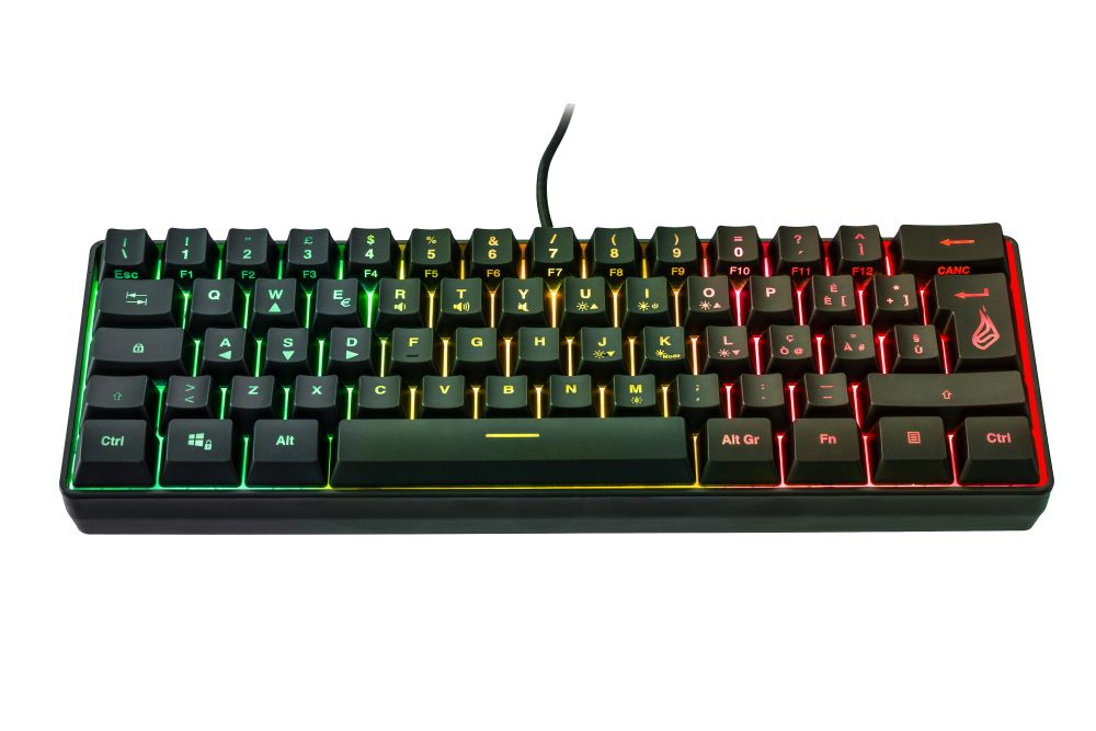 SureFire KingPin X1 60% RGB Gaming Keyboard - Italian QWERTY - Black