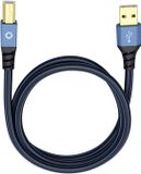 Oehlbach USB Plus B USB 2.0 Kabel 1m Blauw