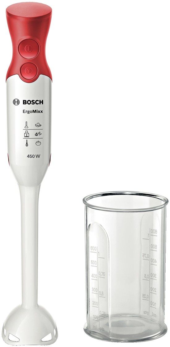 Bosch ErgoMixx MSM64010 - Immersion Blender - 450W - Red, White
