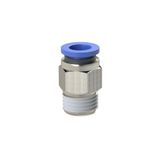 Riegler Rechte steekschroefverbinding »blauwe serie«, R 1/2 a., voor buitenslang Ø 14 mm, werkdruk max. 15 bar, kunststof/messing vern.