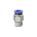 Riegler Rechte steekschroefverbinding »blauwe serie«, R 1/2 a., voor buitenslang Ø 14 mm, werkdruk max. 15 bar, kunststof/messing vern.
