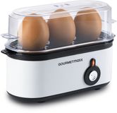 GOURMETmaxx Eierkoker voor 3 eieren, eierboiler met eierprikker in maatbeker, 3 hardheidsgraden voor je eierdopje, design eierkoker klein, vaatwasmachinebestendige onderdelen