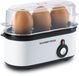 GOURMETmaxx Eierkoker voor 3 eieren, eierboiler met eierprikker in maatbeker, 3 hardheidsgraden voor je eierdopje, design eierkoker klein, vaatwasmachinebestendige onderdelen