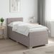 vidaXL Boxspringbed met matras met hoofdeinde Taupe 90 x 200 cm Stof