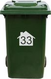 MC Living KadoExpress Kliko Sticker / Vuilnisbak Sticker - Nummer 33 - 22 x 17,5 - Licht Grijs