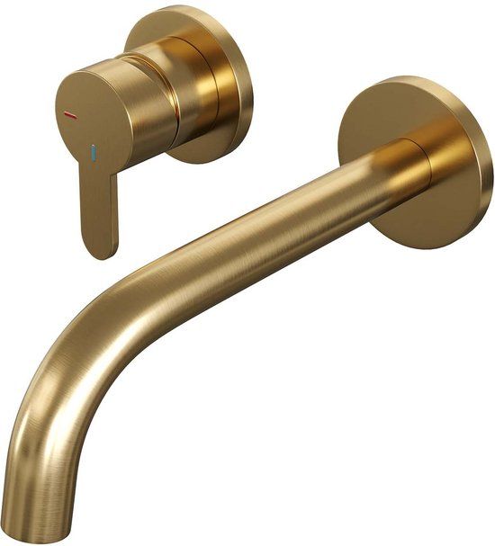 Brauer Geborsteld Gouden Inbouw Wastafelmengkraan - Model D2