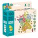 Jeujura - 100 magneten Bois Carte de France