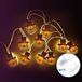 Led-lichtsnoer met 3 AA-batterijen, houten sneeuwpop, warmwit, 3 m, ideaal voor kerstdecoraties en feesten.