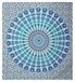 Tapisserie Paon Mandala Motif éléphant 127 x 152 cm Bleu Ciel