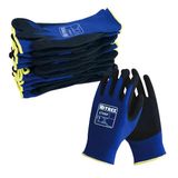 Unigloves Nitrex 270NF herbruikbare handschoenen voor algemene hantering met zandpalmcoating en nylon voering, in blauw/zwart