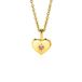 Zinzi OKTOBER hanger 12mm gold plated hart geboortesteen roze rozenkwarts zirconia (zonder collier)