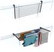 Foxydry Duo, étendoir à linge pour balcon, séchoir à linge pour balcon, étendoir à linge pour balcon, corde à linge d'extérieur pliable et robuste en acier inoxydable et aluminium, pour terrasses, balcons et garde-corps - Anthracite 118 cm