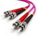 1aTTack.de 1x 10m OM4 LWL DX DUPLEX patchkabel ST/UPC - ST/UPC MM MULTIMODE - 50/125 µm LSZH violet