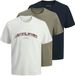 JACK & JONES PLUS JJAVERY TEE SS CREW NECK 3PK MP PLS Heren T-shirt