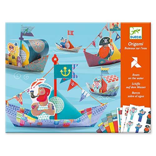 djeco DJ08779 creatieve set Origami Floating Boats, blauw-groen