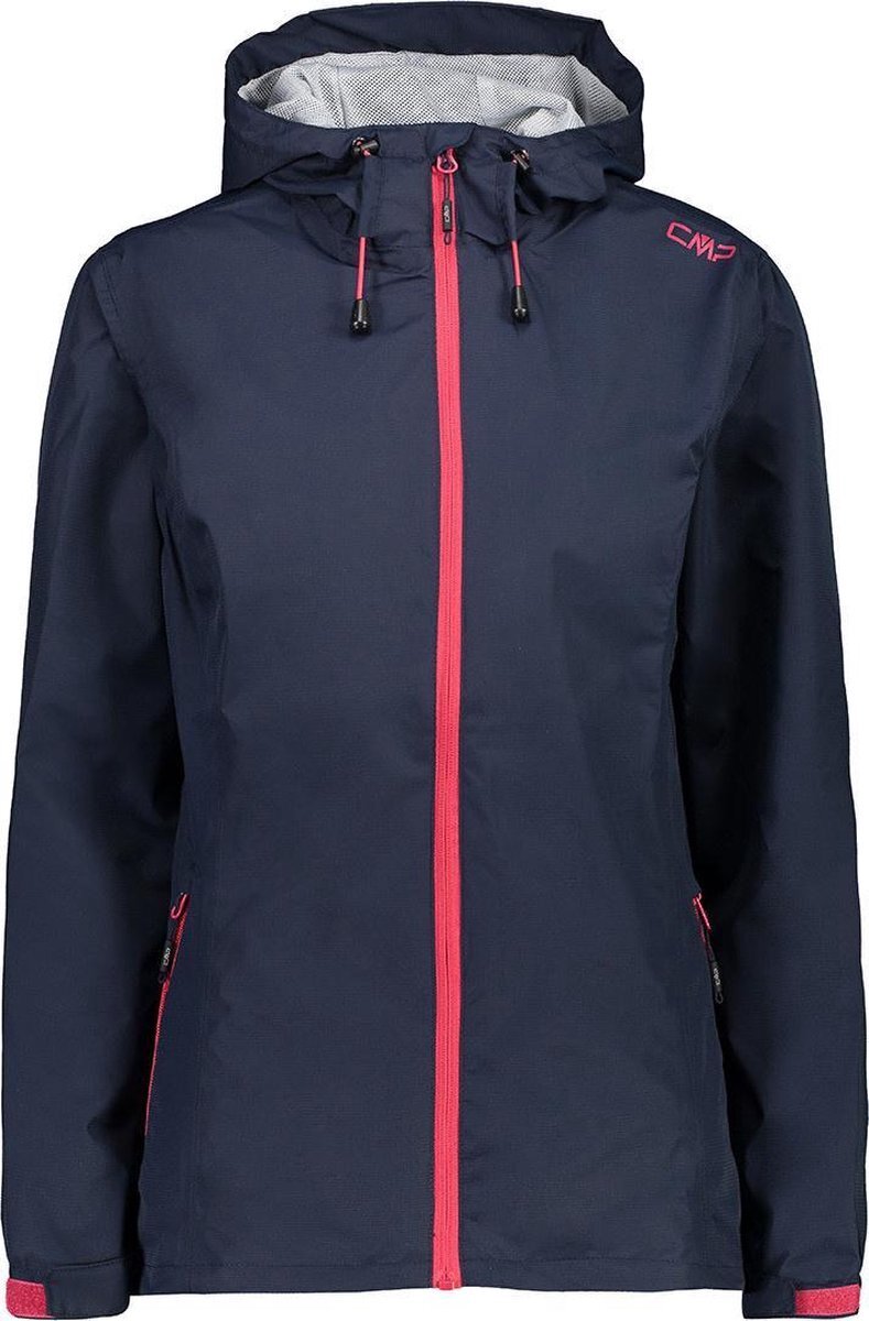 CMP Regenjas Fix Hood Dames Polyester Navy/rood Maat 44