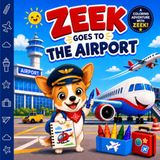 Zeek Goes to the Airport: Fun coloring for kids 2+