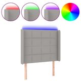 VidaXL 3123258 Hoofdeind & Voeteind Licht Grijs