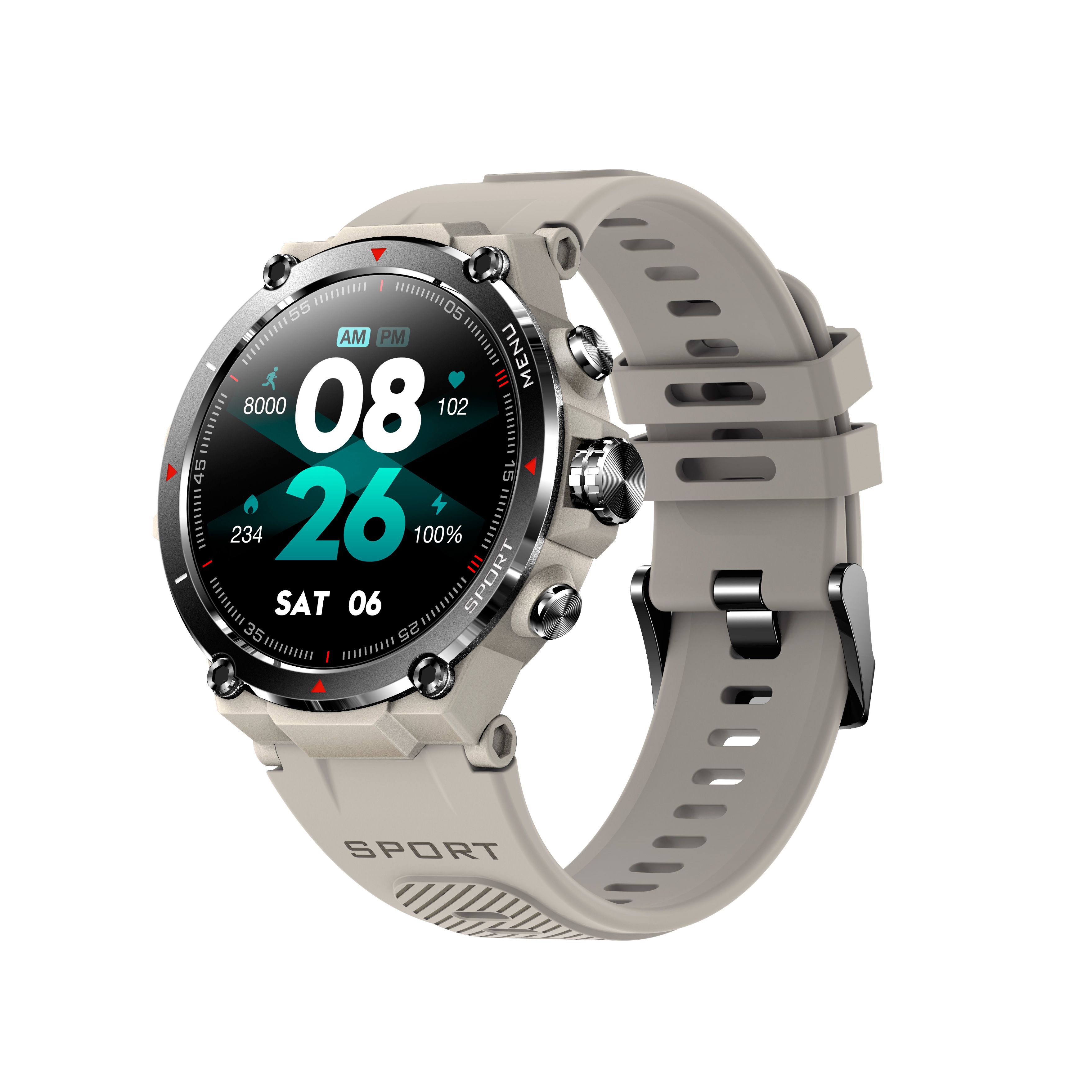 DCU Advance Tecnologic Smartwatch - 1.3" AMOLED Display - Black