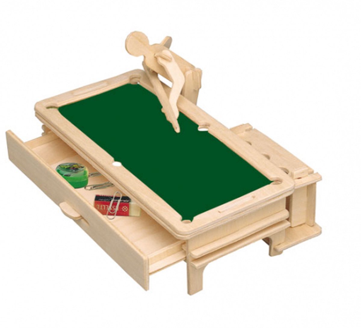 De Bouwplaats Bouwpakket 3D Houten Puzzel Pennenbak Snooker