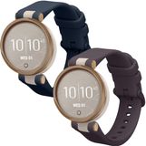 kwmobile 2x horlogebandjes geschikt voor Garmin Lily Sport bandje - Smartwatch bandjes van TPU - Activity tracker horloge band in donkerblauw / lavendel
