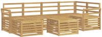 vidaXL Buiten bankenset 7 st Wit Polyester